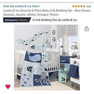 Lambs & Ivy Ocean baby crib bedding set